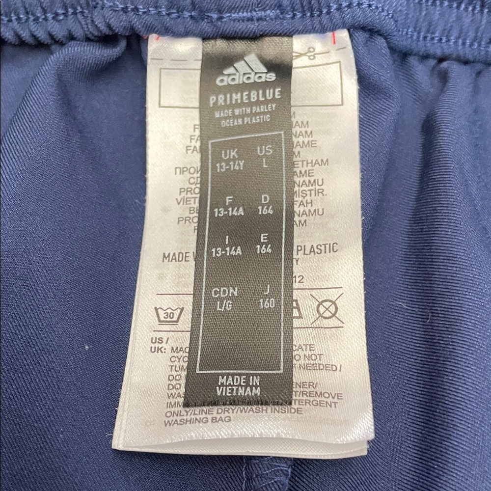 Adidas Kids Dark Blue Athletic Shorts - Picture 2 of 2